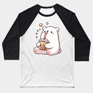 cute polar bear drink chocolate boba Baseball T-Shirt